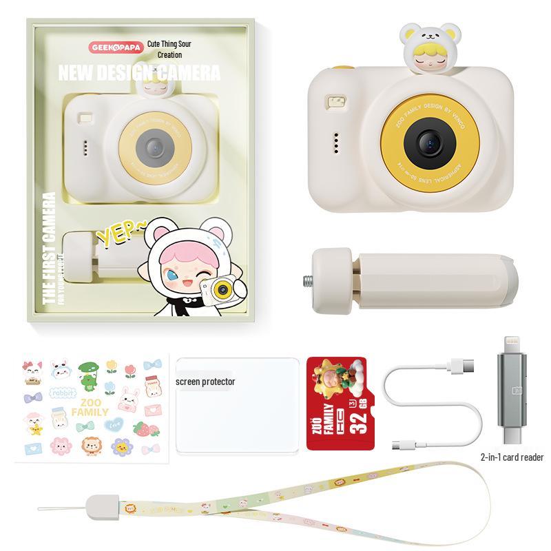 GEEKPAPA A6 Kids' Digital Camera: Trendy Toy Design, High-Quality Pixels, Perfect for Students and As a Birthday Gift.
