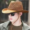 Ethnic Style Western Cowboy Hat Solid Color Cowgirl Visor Cap Classic Fisherman Hat  Climbing