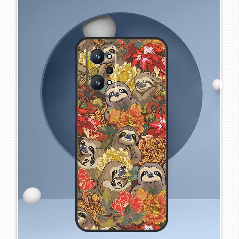 Sloth Cute Animal For Realme C55 C33 C30 C21Y 10 Pro Plus GT Neo 5 3 3T Case For OnePlus 11 10 Pro Nord 2 2T