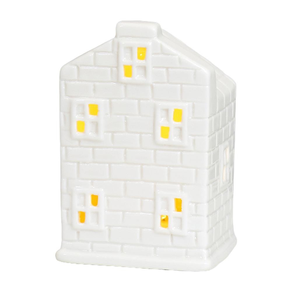 High-end Christmas Indoor Ornaments Village Lighted Ceramic Handmade Houses Xmas Holiday Farmhouse Rustic Decor For Home Table