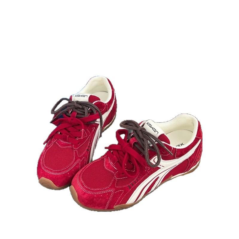 Lan Cabinet Edition~ Inner Height Increase 5cm Autumn Maillard Dexun Shoes Women's 2025 New Fashion Soft Sole Versatile Jogging Shoes