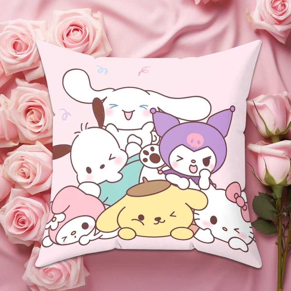 Pillow Case Decorative Pillows For Sofa Cover Sanrio Characters Kawaii Cartoon Pillowcase Decor 40X40 Home And Decoration Covers