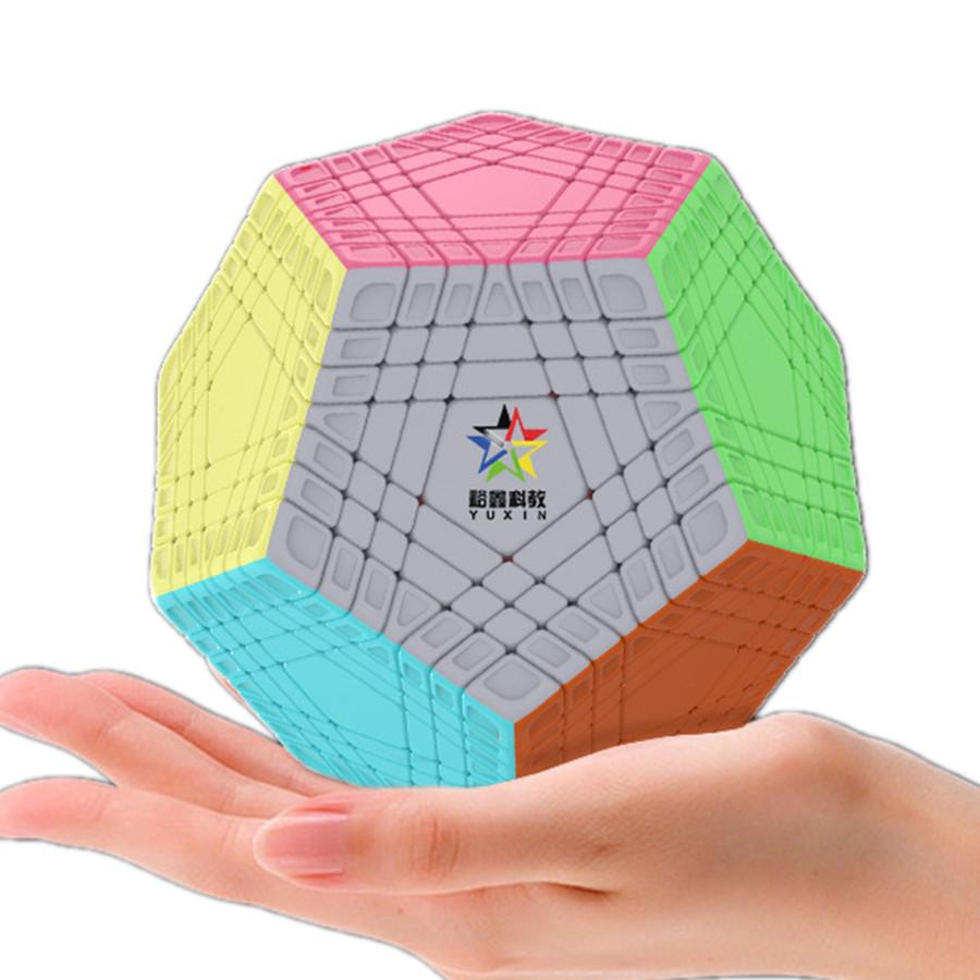 Yuxin 7x7 Teraminx Huanglong Megaminx Kostka Skládačka Cubo Magico Bez samolepek Megaminxeds Profesionální vzdělávací hračka bez samolepek