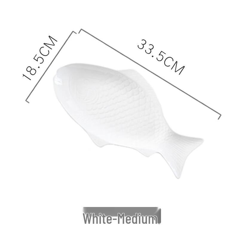 Abay Ceramic Fish-Shaped Serving Plate