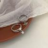 Korea S925 Sterling Silver Women's Vintage Open Band Ring - Simple, Light Luxury, Heavy Industry Design