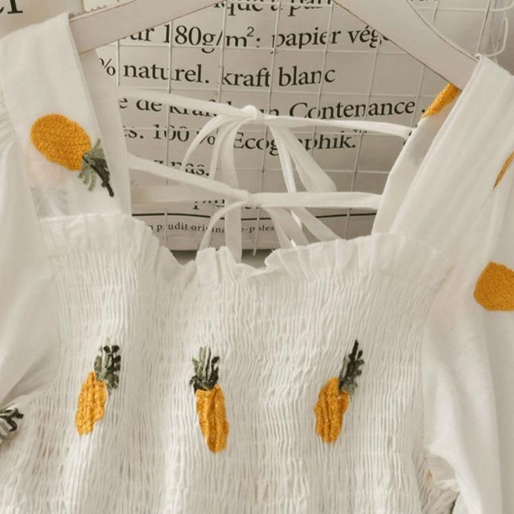 Sweet Fresh Fruit Printed Small A-line Skirt Dress