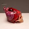 Skull Heart Figurine Spooky Life Size Skull Resin Statue Sculpture Halloween Home Office Desktop Bookshelf Decoration Ornament Festival Gift