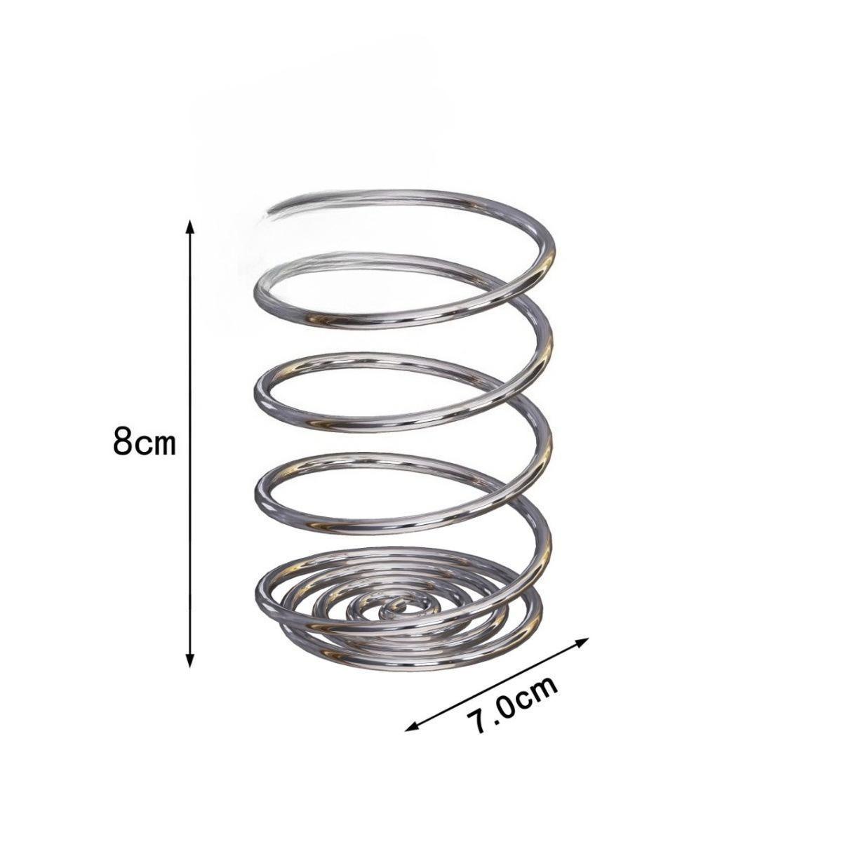 

Спиральный держатель для зубных щеток и кистей для макияжа из нержавеющей стали, 2-в-1 Органайзер для ванной комнаты на столешницу