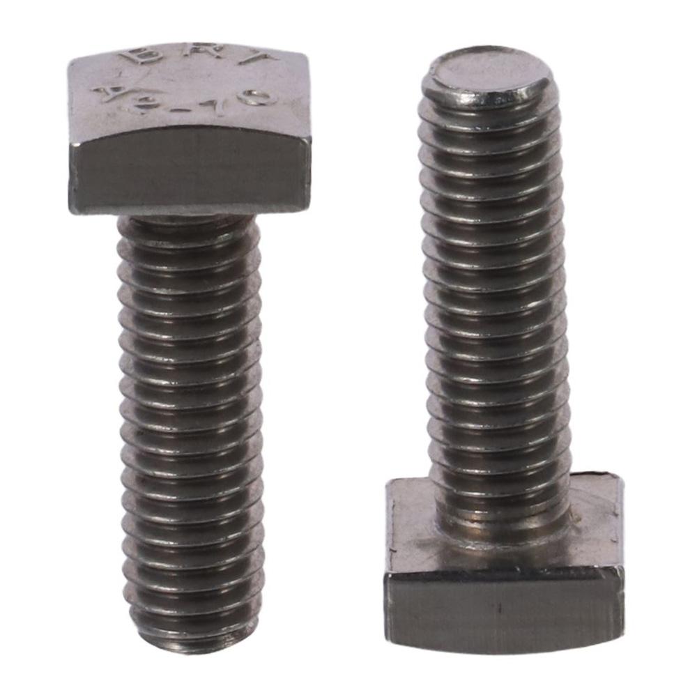 

2 шт. Болт с квадратной головкой, M6x20 мм, с полной резьбой, нержавеющая сталь 304, квадратные машинные винты