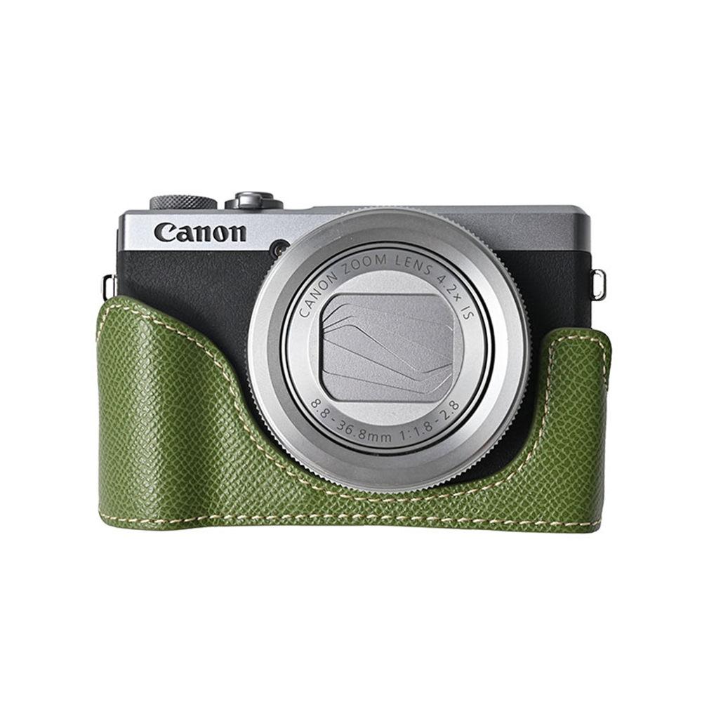 

G7X2 3 PU Leather Camera Half Case For Canon G7X II III Mark II III G7X2 G7X3 Battery Opening Bottom Cover
