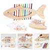 Fine Motor Training Wooden Fishbone Toy With Method Color Recognition Activity For Preschool Learning And Play