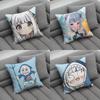 Cute Gawr Gura Pillow Case Soft Cushion Cases for Farmhouse Sofa Decor Home Decorations and Protector