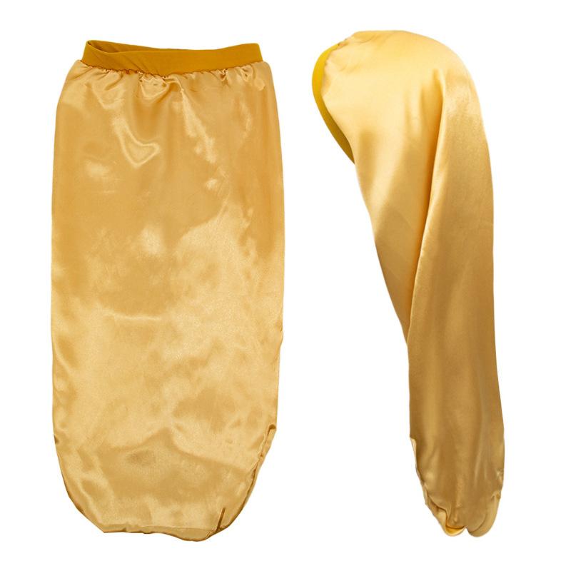 And Designer Satin Hair Bonnet Sleeping Extra Long Silk Wrap Long Bonnet