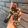 Cartoon Lightning Bear Car Keychain Pendant Bag Astronaut Key Holder Keyfob Key Chain Delicate Key Chain for Girls Couple Gifts Key Ring