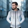 Outono e inverno novo moda masculina esportivo casual zíper cardigã moletom com capuz juventude casaco masculino