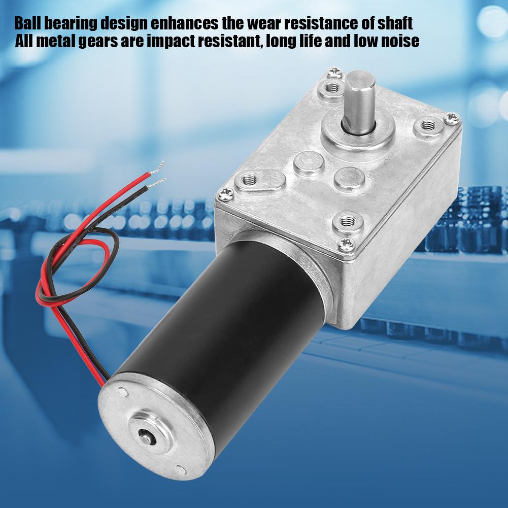 Speed Reduce Electric Gearbox Motor Reversible Worm Gear Motor 8mm Shaft 24V(230RPM)