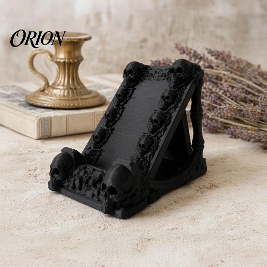 Desktop Phone Holder 3D Printed Skeleton Mobile Holder, Universal Stand, Decorative Ornament Support, Creative Skulls for All Models Energy Shape