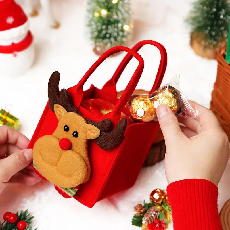 Christmas Felt Bag Creative Handbag Christmas Eve Apple Box Ping'an Fruit Bag Hand-held Gift Packaging Candy Decoration Gift Bag