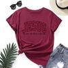 Cotton T-Shirt Short Sleeve Round Neck Women 2d Print Tops