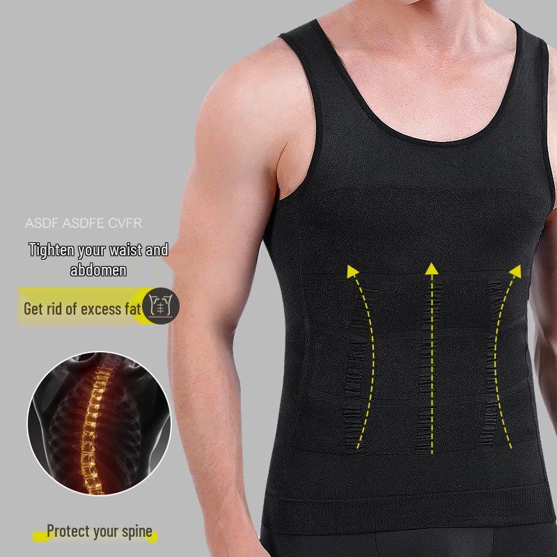 Men's Breathable Slimming Tummy Control Chest Binder Vest