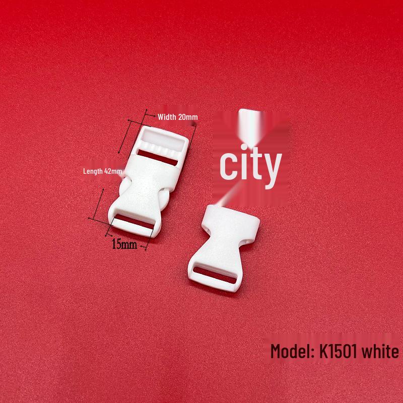High-Quality White Plastic Snap Buckle for Backpacks and Schoolbags