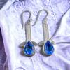 Natural Tanzanite Gemstone 925 Sterling Silver Handcrafted Jewelry Earring EE-36-6