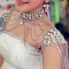 Crystal Tassels Shoulder Body Chain Alloy Fashion Accessory Bridal and Bikini Back Jewelry Wedding Accessory for Bride