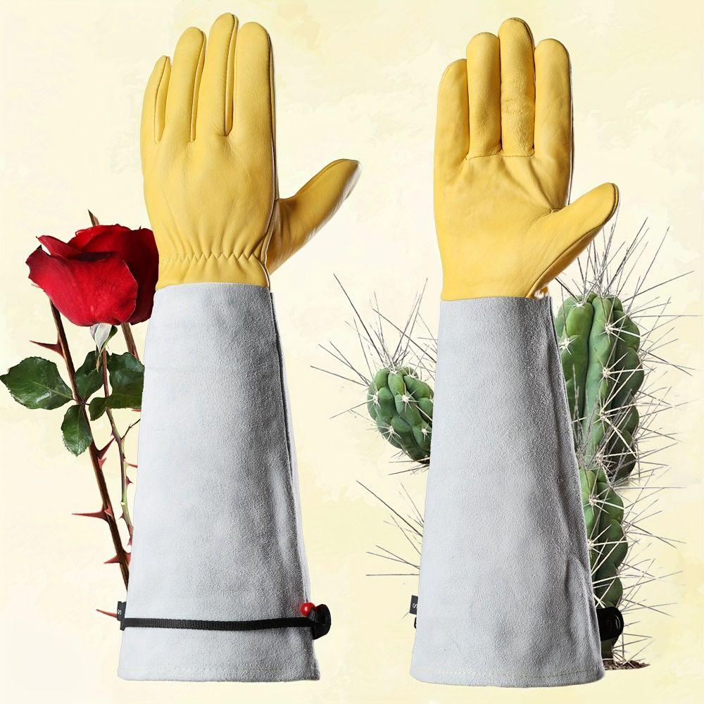 Breathable Thorn Proof Gardening Gloves Long-sleeved Rose Pruning Gloves  Outdoor