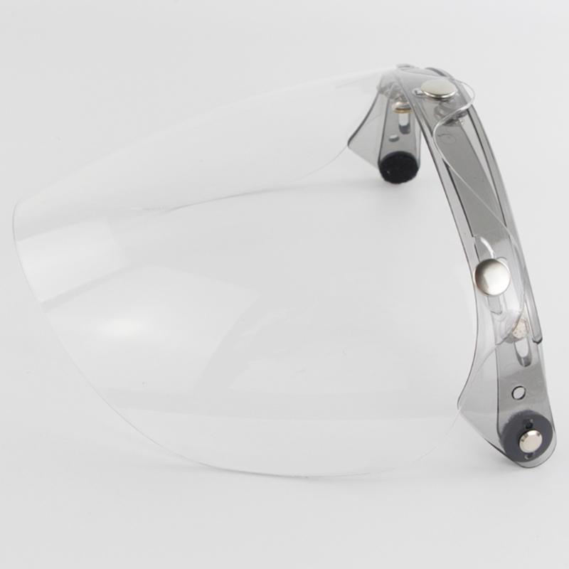 Universal Open Face Retro Helmet Visor Odorless Lens 3-snap Shield Visor Design
