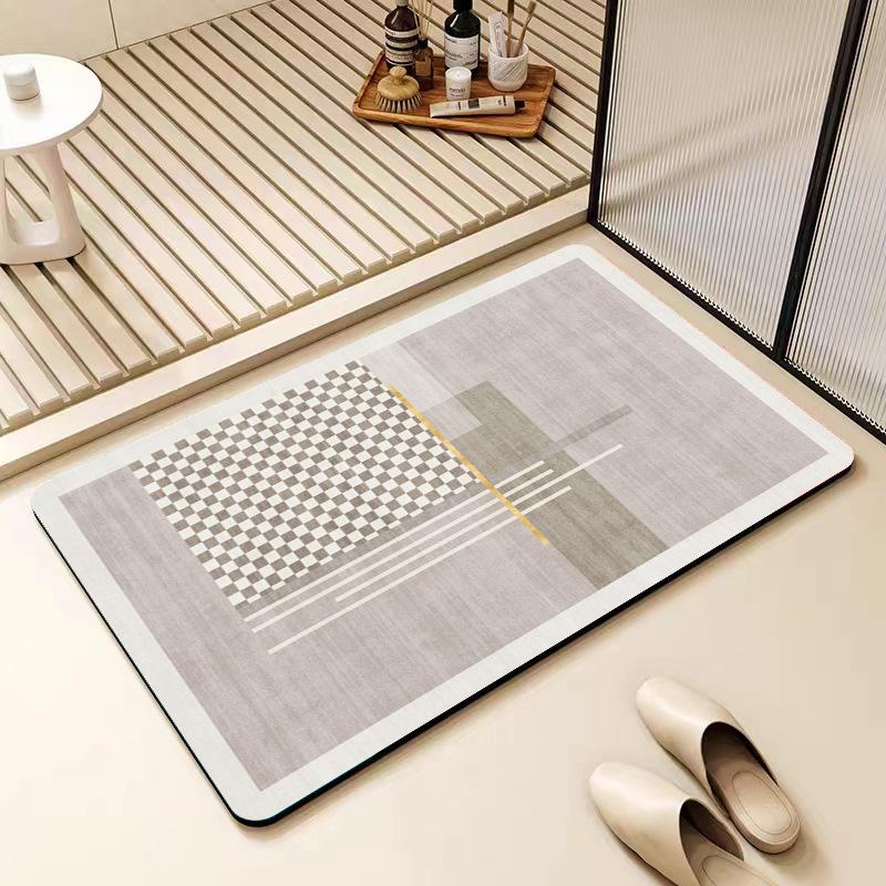 Diatom mud floor mat wabi wind bathroom non-slip mat toilet door absorbent mat