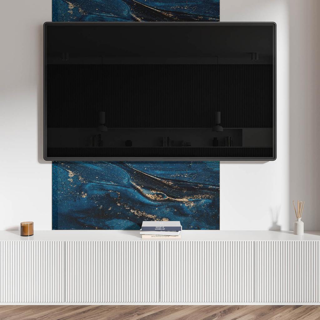 Panel Samoprzylepny Winylowy - Ścienna Dekoracja Do Biura 100X50 Cm Abstrakcyjny Wzór Z Falami