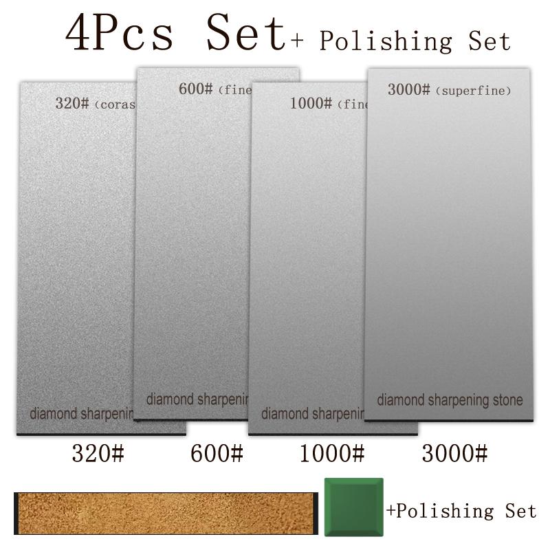 2/3/5Pcs Set Diamond Sharpening Stone Grit 50~3000# Kitchen Whetstone Have Base Ultra-high grinding power Sharpeners Polishing