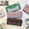 K-PARTS Bebe Dayan [Wallpaper] Round Zipper Long Wallet for Women and Girls, Featuring Bebe Dayan Cat Design, Cute Cat Accessories, Gift, Wachifield