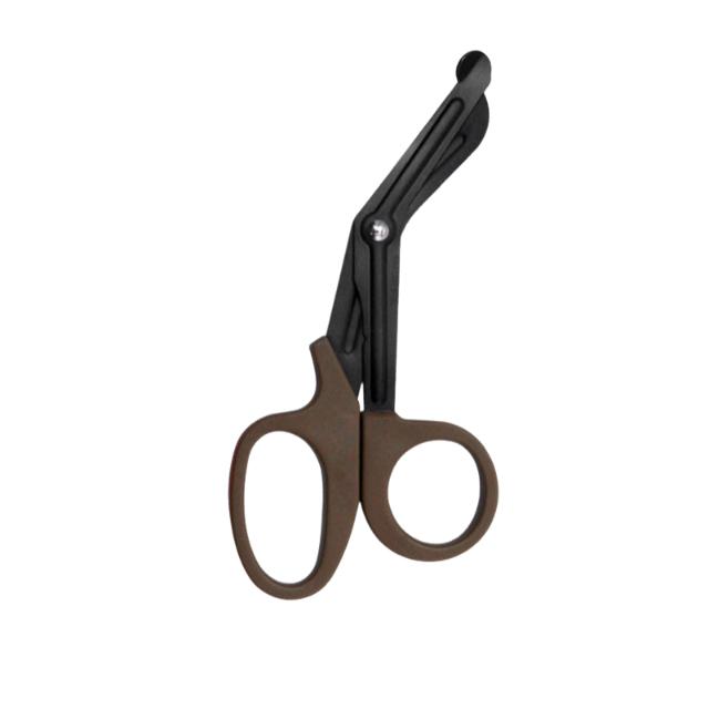 

Emergency Scissors EMT Shears Survival Rescue Stainless Steel Black Coated with Clip First Aid Fabric Tape Cutting Camping Tool 15cm коричневый