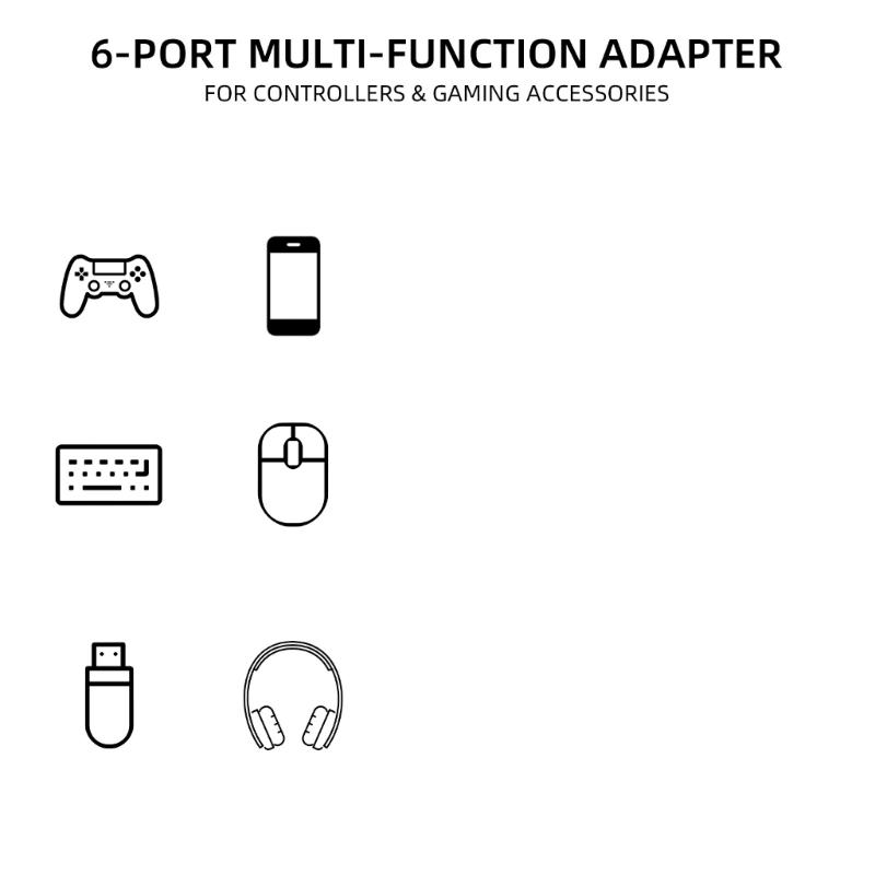 Multiple Port Expansion Hub for P5 Professional/Slim Consoles Heat Dissipation Housing Design Type C USB Hub Extender
