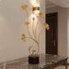 Ginkgo Crystal Ball Contemporary Design Chinese Metal Leaf Ornament Gift Idea