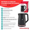 Electric Kettle with Temperature Control 1.7L Cordless Black KLAUSBERG KB-7896
