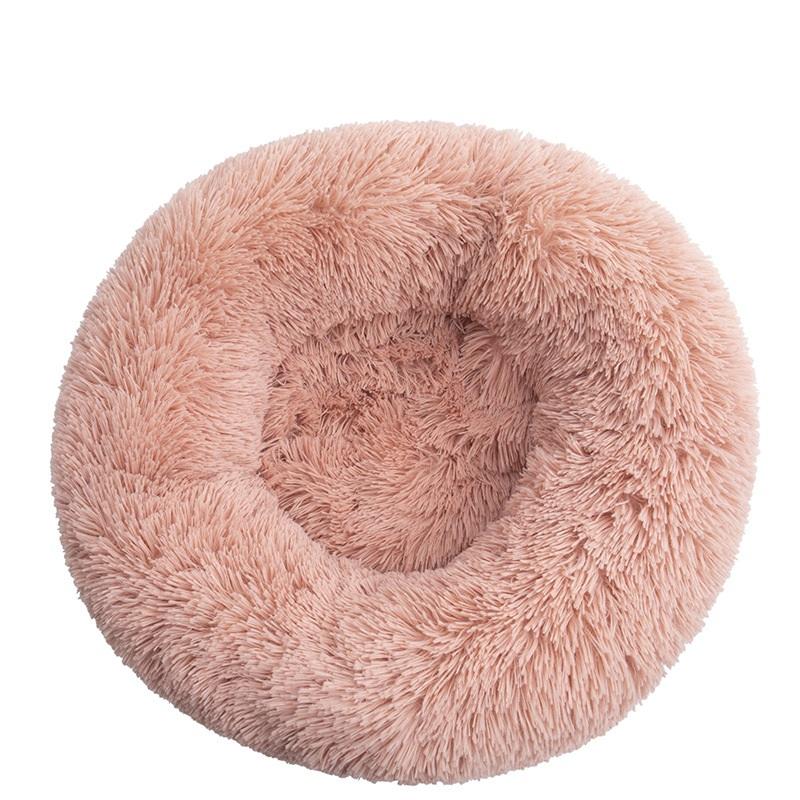 Nice Quality Drop Shipping Cute Animal Fluffy Dog Bed Premium Plush Donut Calming Bed for Pet
