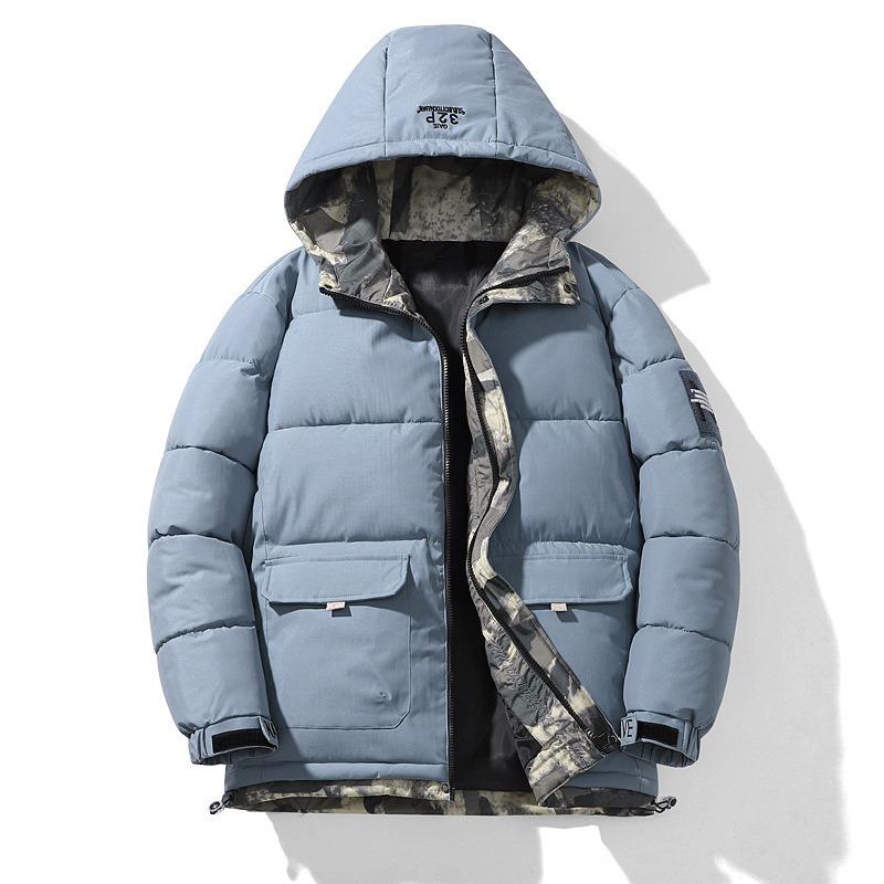 Padded Clothes Autumn and Winter Men's Coat Padded Clothes Handsome Thickened Padded Jacket Bread Clothes Hooded Padded Clothes