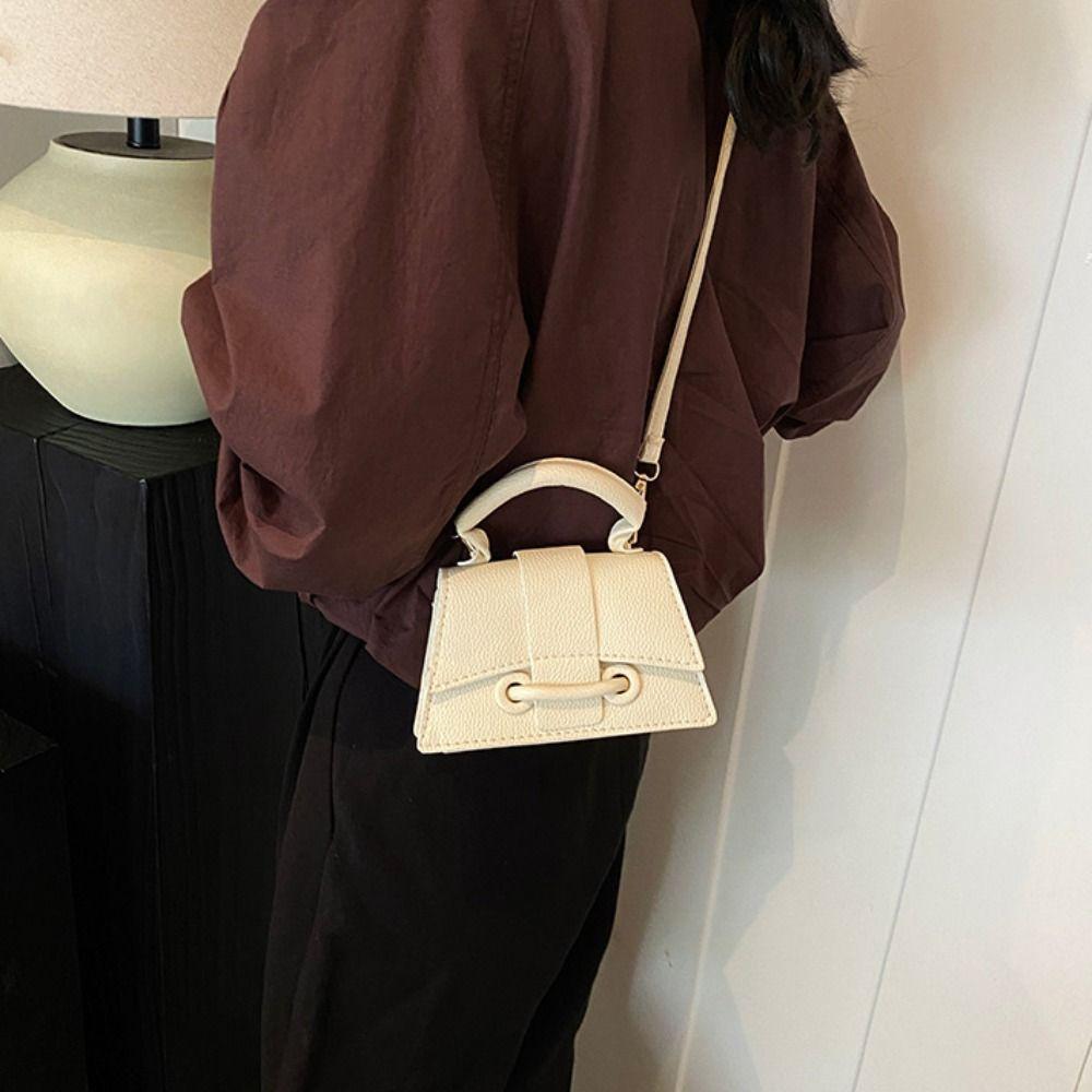 Pu Leather Chic Crossbody Bag Solid Color Women's Shoulder Bag Casual Mini Coin Purse Travel