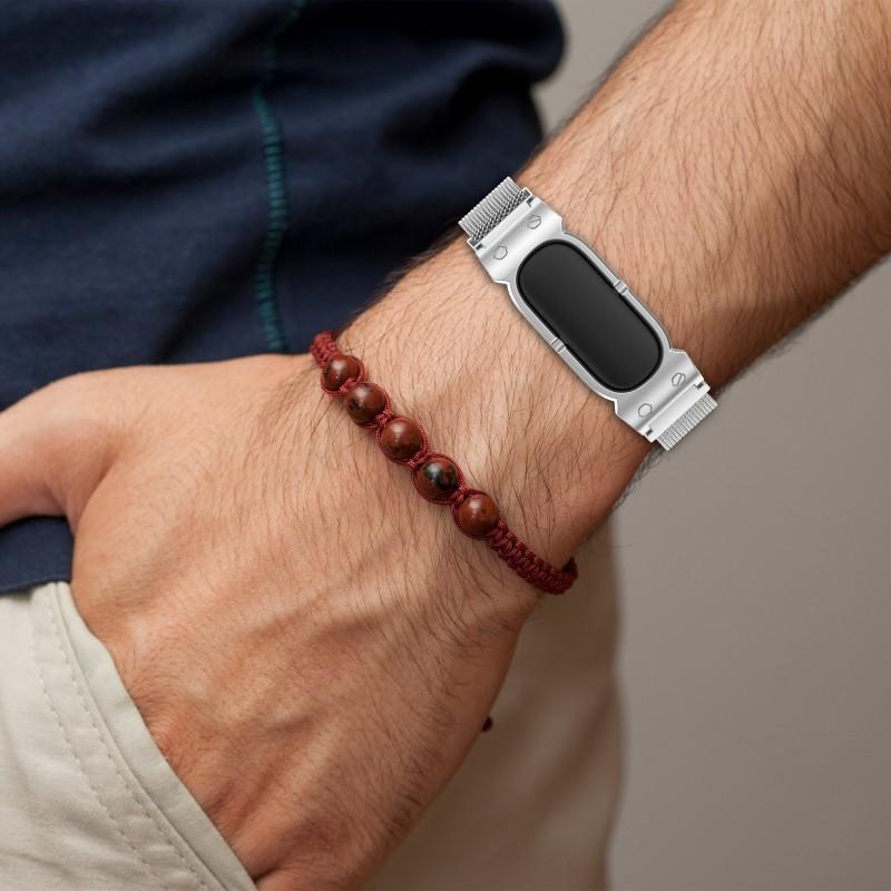 Edelstahlarmband für Google Fitbit Air Smartwatch Mailänder Handgelenkschlaufe Magnetisches Armband Ersatz-Armband Zubehör