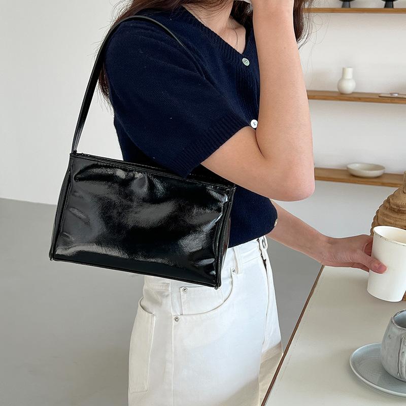 Moda Bolsos de Mano Femeninos Lujo Señoras Carteras de Mano Pequeñas Bolso Tote Plateado Bolso de Noche Bolsos de Hombro/Axila de Cuero PU para Mujeres