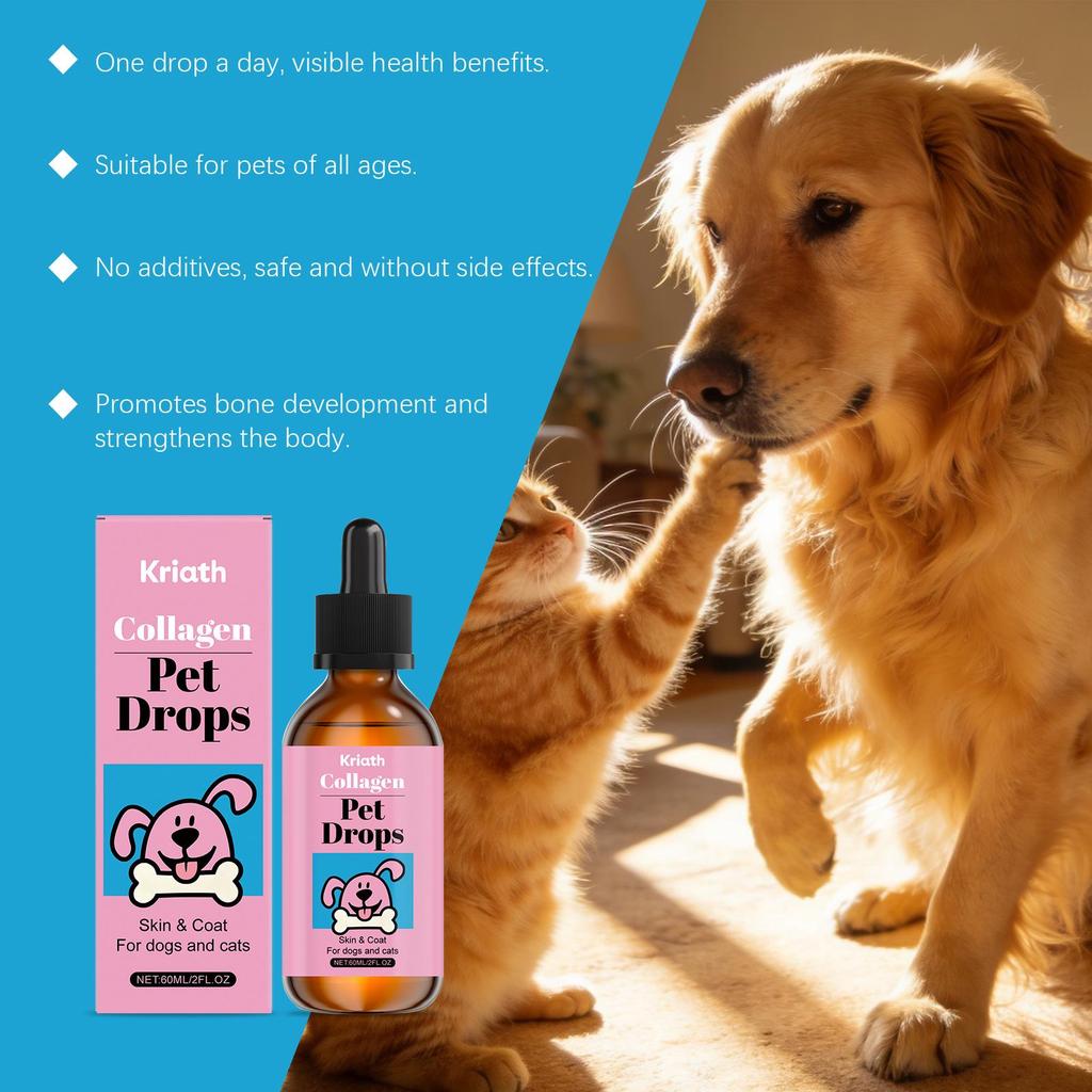Kriath Pet Collagen Drops: Daily Care Supplement for Pets