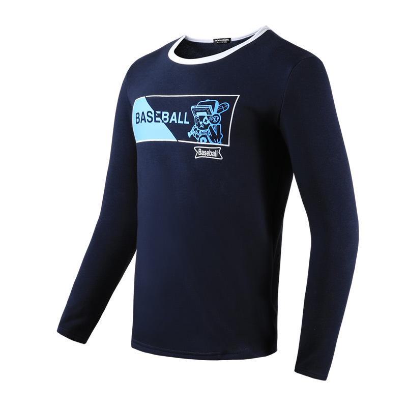Men's Thickened Fleece Thermal Underwear Top - Slim Fit for Autumn & Winter Cold Protection