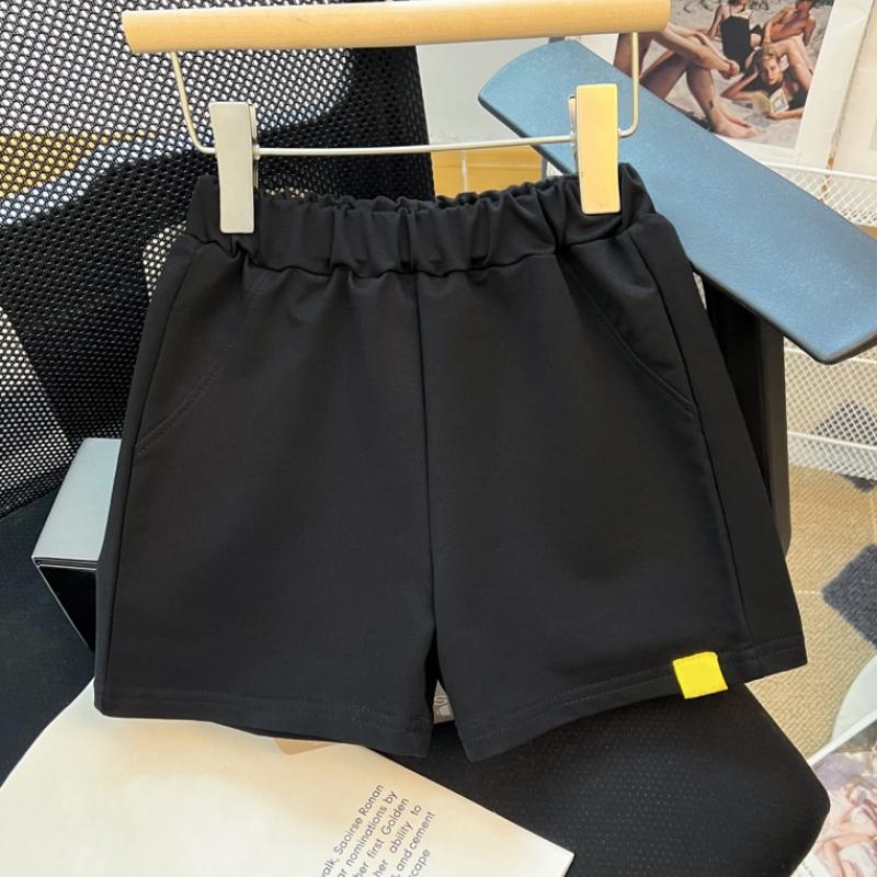 

Kids Boys Shorts Summer Breathable Solid Elastic Waist Sports Short Trousers Casual Running Short Pant For Children Clothes 90 чёрный