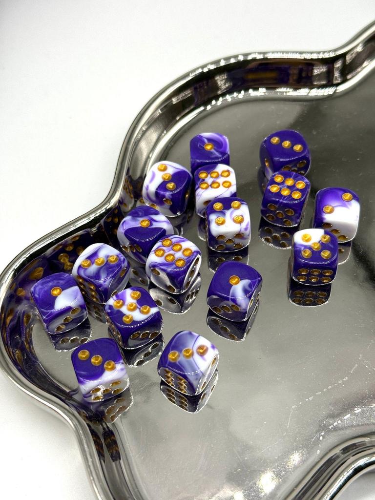 Spot Direct Two-Color Round Corner D6 Dice Game for Teaching and Foreign Trade