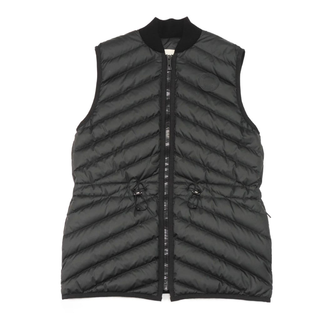 Used 9212 Crude Cell Quilted Gilet 3H0156DA 7865 34 Logo Silicone Drawcord Unused Serie Patch Black Women's from Japan