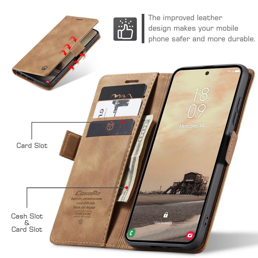 Business Cards Solt Magnet Wallet Leather Case For Samsung S26 Ultra S25 Plus S24 S23 A36 A56 A17 A07 Book Funda Stand Bag Cover