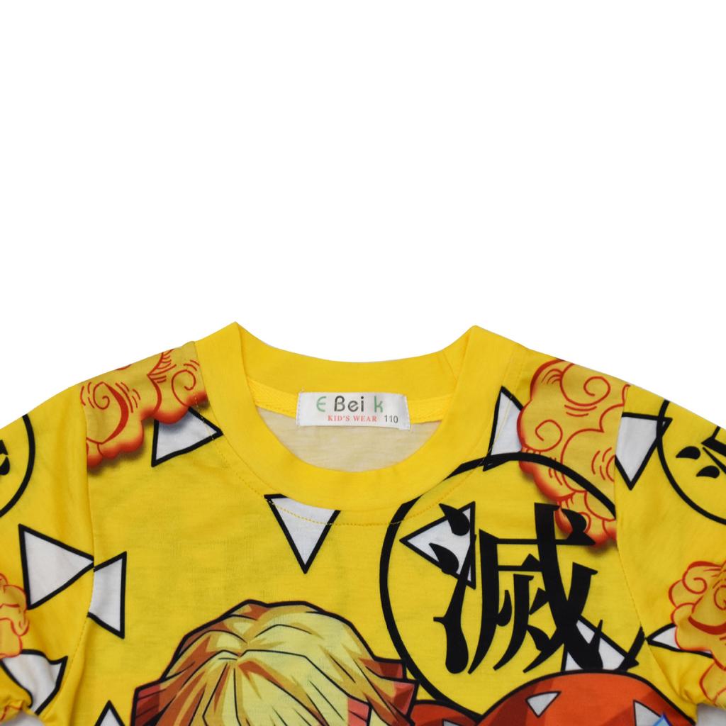 Cartoon Digital Printing Medium And Older Children'S Loungewear Set Short-Sleeved Two-Piece Pajamas 813