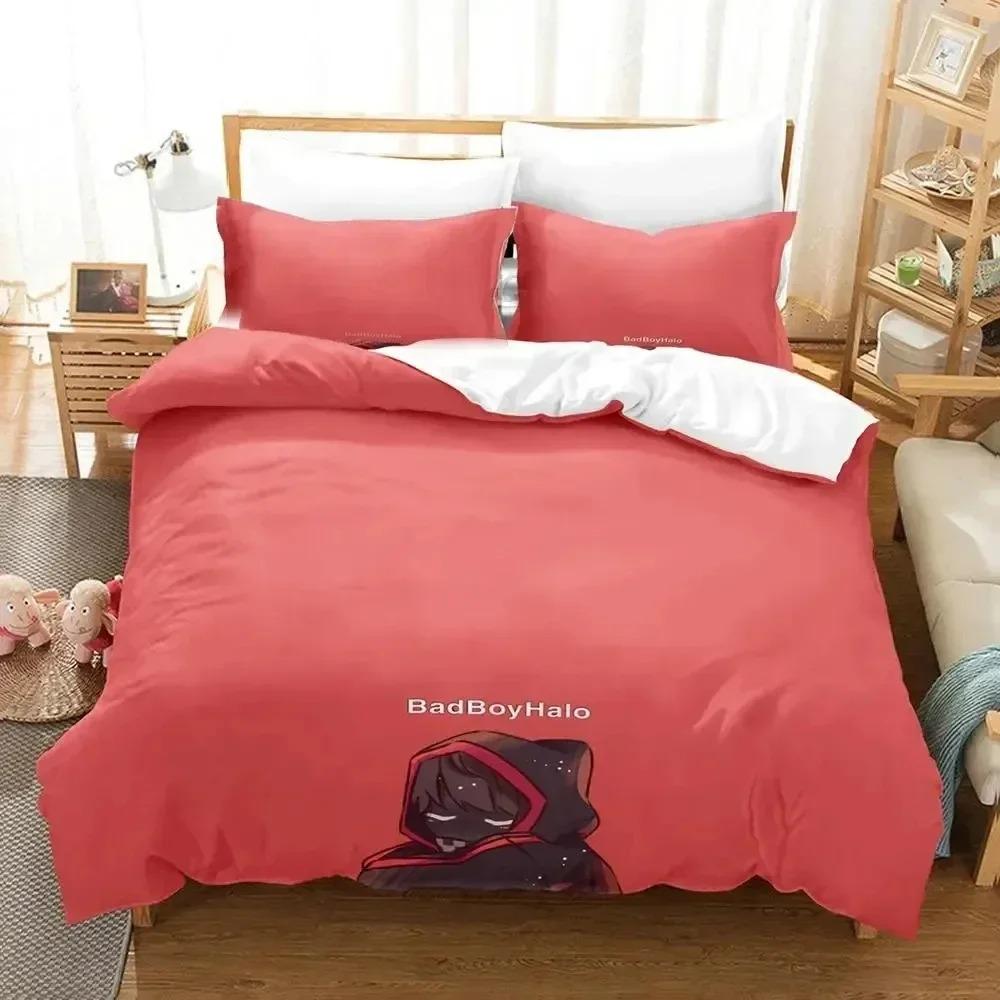 Anime Badboyhalo (Smp) Bedding Set For Bedroom Soft Modern Bedspreads Comefortable Kids Duvet Cover Quilt Cover And Pillowcase EU Single(135*200cm)3pcs